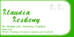 klaudia keskeny business card